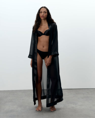 Marcella Kimono Lungo Nero