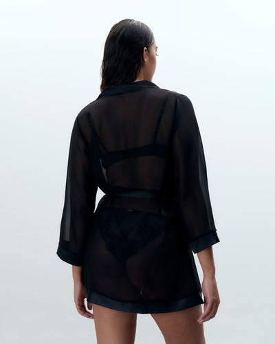 Chiffon Kimono Nero