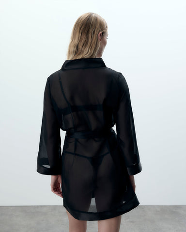 Chiffon Kimono Nero