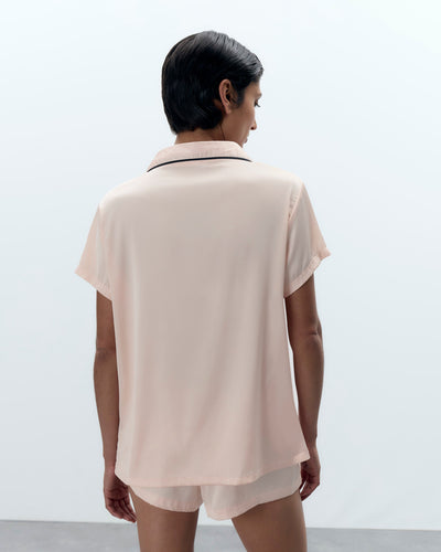 Abigail Set Camicia e Short Rosa Chiaro/Nero