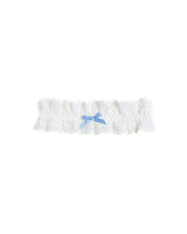 Giarrettiera da Sposa Avorio/Blu