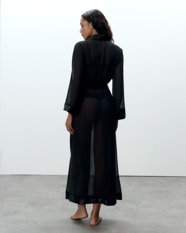 Marcella Kimono Lungo Nero