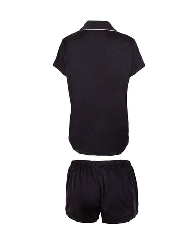 Abigail Set Camicia e Short Nero/Rosa