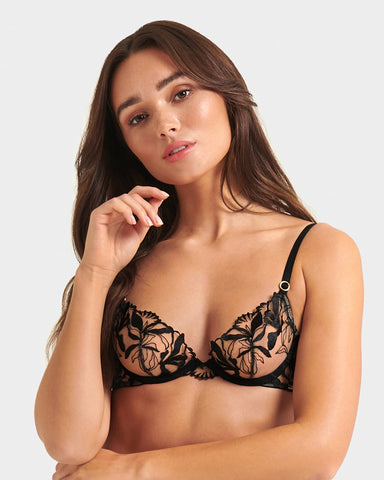 Persephone Reggiseno Trasparente/Nero