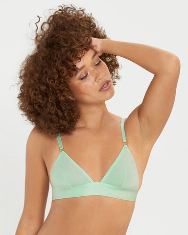 Lulu Reggiseno in Cotone di Bambù Eco Senza Ferretto Verde Menta