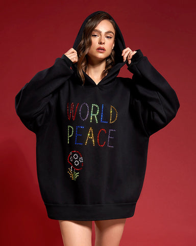 BB x Ashish Felpa con Cappuccio "World Peace"