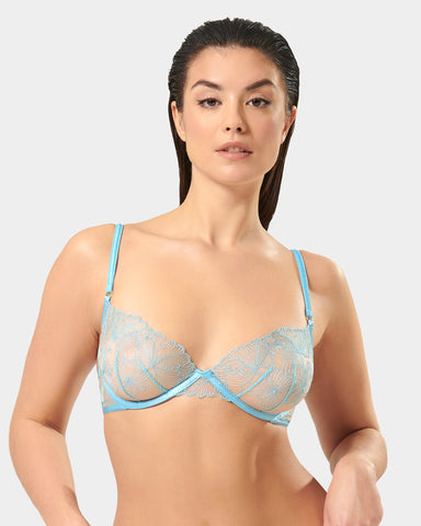 Alula Reggiseno Blu Topazio/Trasparente