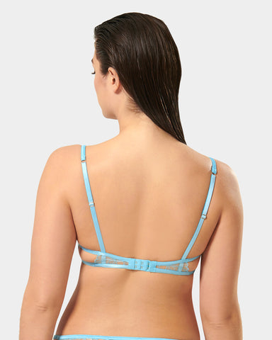 Alula Reggiseno Blu Topazio/Trasparente