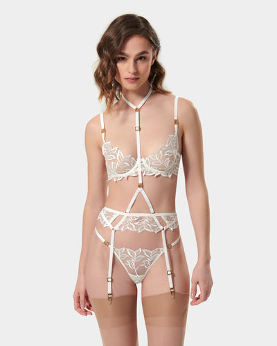 Isadora Harness con Reggicalze Bianco