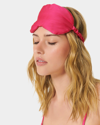 Saskia Mascherina per gli Occhi in Raso Luxe Fucsia