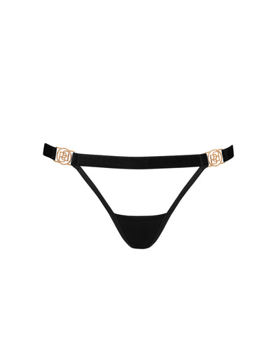 Thalia Slip Aperto Nero