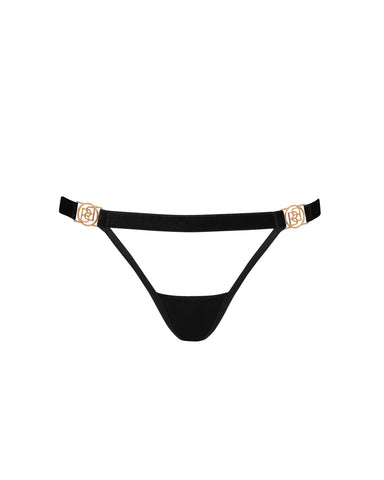 Thalia Slip Aperto Nero