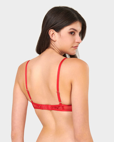 Catalina Reggiseno Rosso/Trasparente