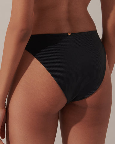 Lucerne Slip Bikini a Vita Alta Nero