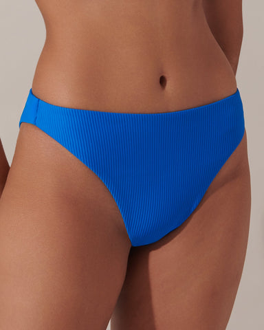 Lucerne Slip Bikini a Vita Alta Blu