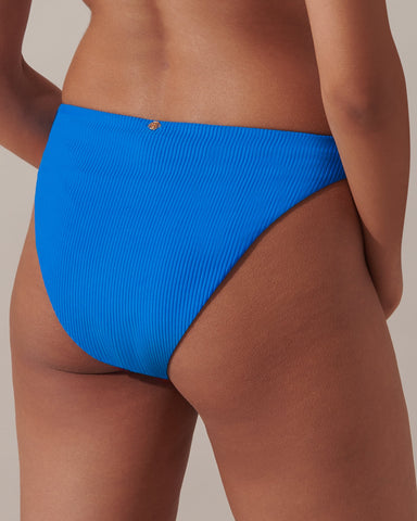 Lucerne Slip Bikini a Vita Alta Blu