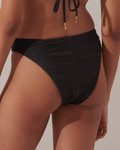 Orta Slip Bikini a Vita Alta Nero