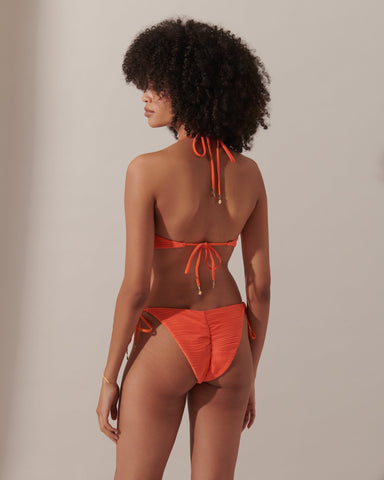 Orta Bikini Top a Triangolo Arancione