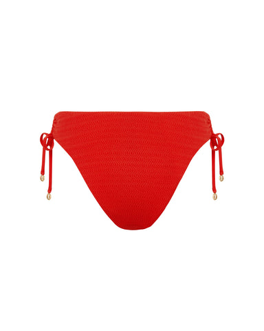 Shala Slip Bikini a Vita Alta Rosso