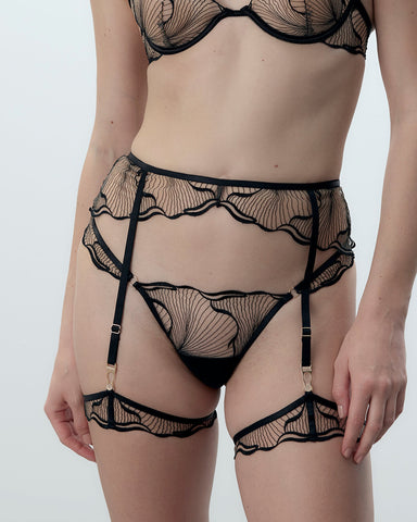 Marabel Harness da Coscia Removibile Nero/Trasparente