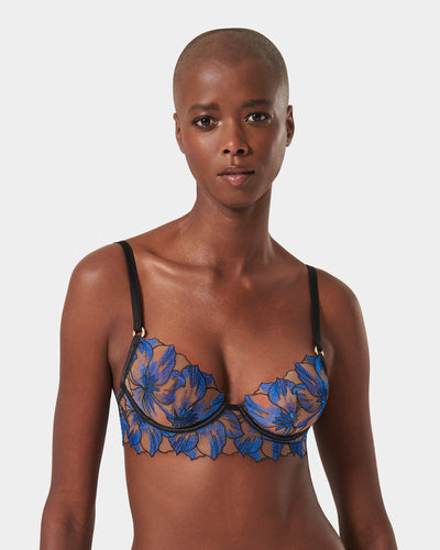 Lyandra Reggiseno con Ferretto Blu Notte/Nero/Trasparente