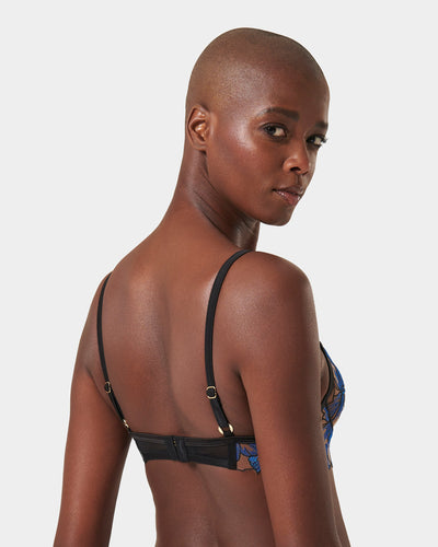 Lyandra Reggiseno con Ferretto Blu Notte/Nero/Trasparente