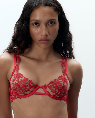Samara Reggiseno con Ferretto Rosso/Trasparente