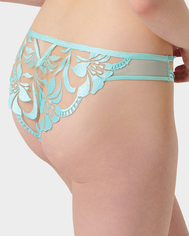 Leonora Slip Turchese/Trasparente