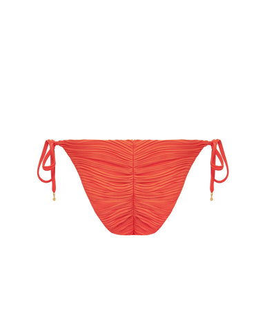 Orta Slip Bikini con Laccetti Corallo