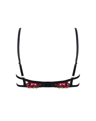 Calista Reggiseno Floreale Nero/Ciliegia