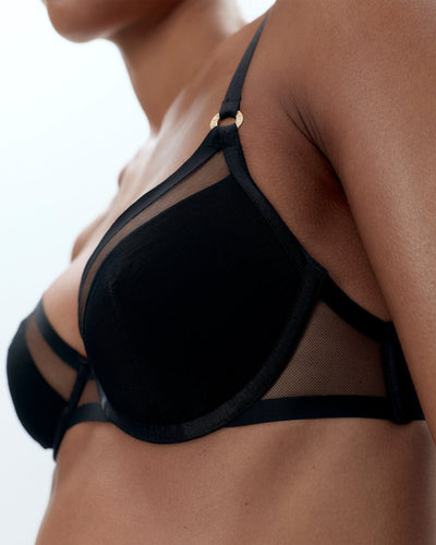 Naomi Reggiseno in Mesh Modellato Nero