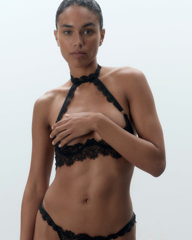 Arella Reggiseno Harness Aperto Nero