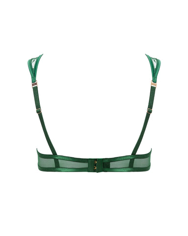 Seraphim Reggiseno Ricamato Verde/Trasparente