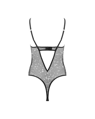 Noor Body in Mesh Trasparente/Nero