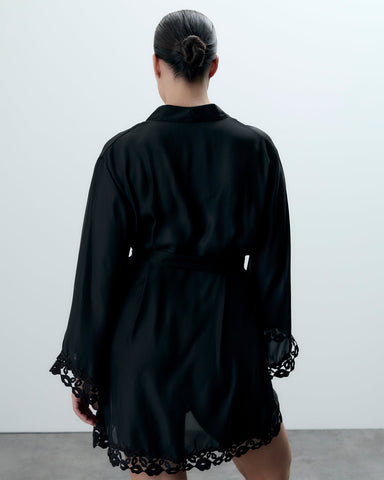 Marian Kinmono in Chiffon Ricamato Nero