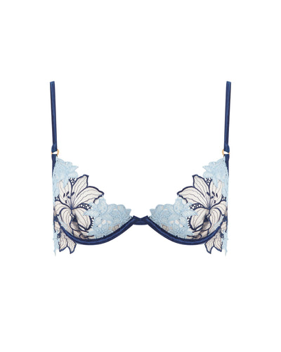 Calantha Reggiseno in Pizzo Floreale Blu