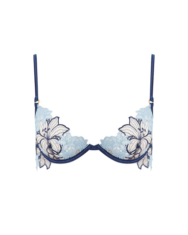 Calantha Reggiseno in Pizzo Floreale Blu