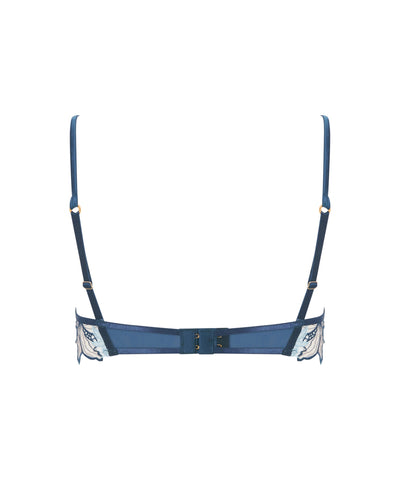 Calantha Reggiseno in Pizzo Floreale Blu