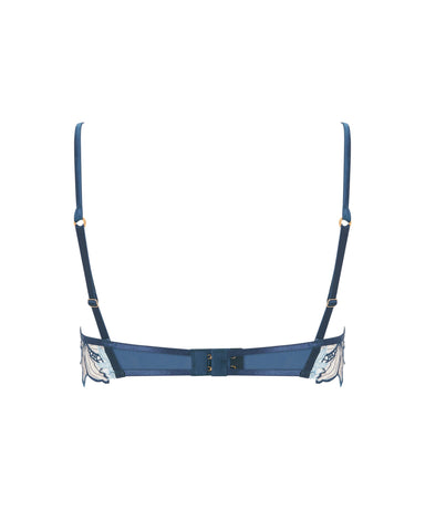 Calantha Reggiseno in Pizzo Floreale Blu