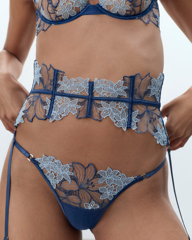 Calantha Waspie (con Reggicalze Removibile) Blu