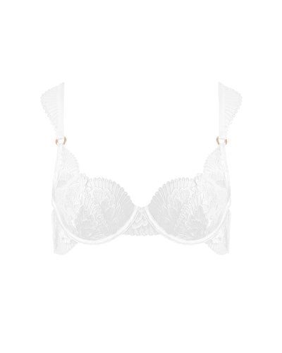 Gabriella Reggiseno Ricamato Floreale Bianco