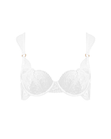 Gabriella Reggiseno Ricamato Floreale Bianco