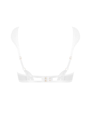Gabriella Reggiseno Ricamato Floreale Bianco