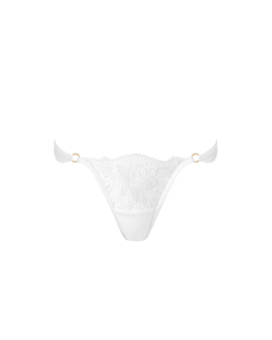 Gabriella Perizoma Ricamato Floreale Bianco