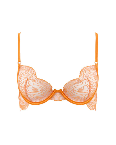 Leliana Reggiseno Plunge Ricamato Arancione