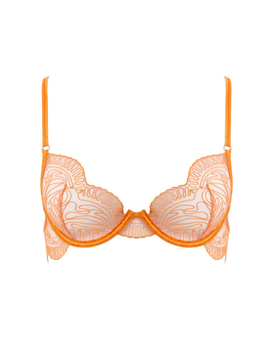Leliana Reggiseno Plunge Ricamato Arancione