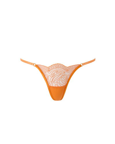 Leliana Perizoma String Ricamato Arancione