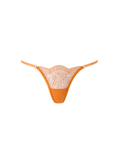 Leliana Perizoma String Ricamato Arancione