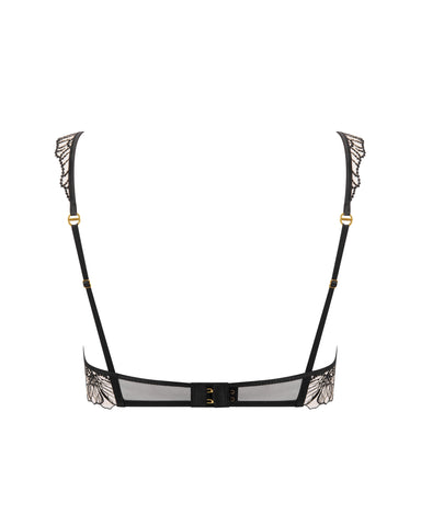 Amarosa Reggiseno Ricamato Floreale Nero