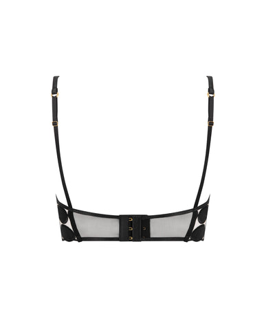 Lia Reggiseno Longuette a Pois Nero